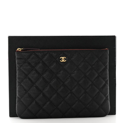 Chanel Caviar Quilted Medium Cosmetic Case Black 8 of 8