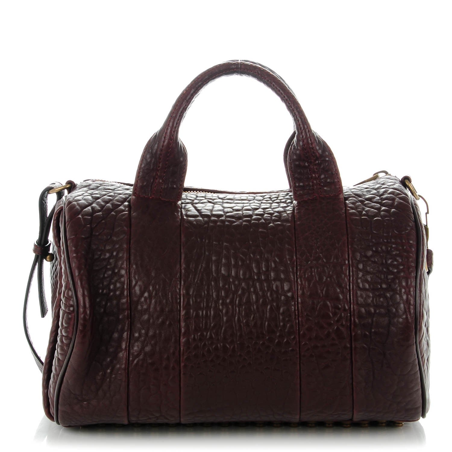 Alexander Wang Pebbled Lambskin Rocco Beet Antique Brass Hardware 1 of 7