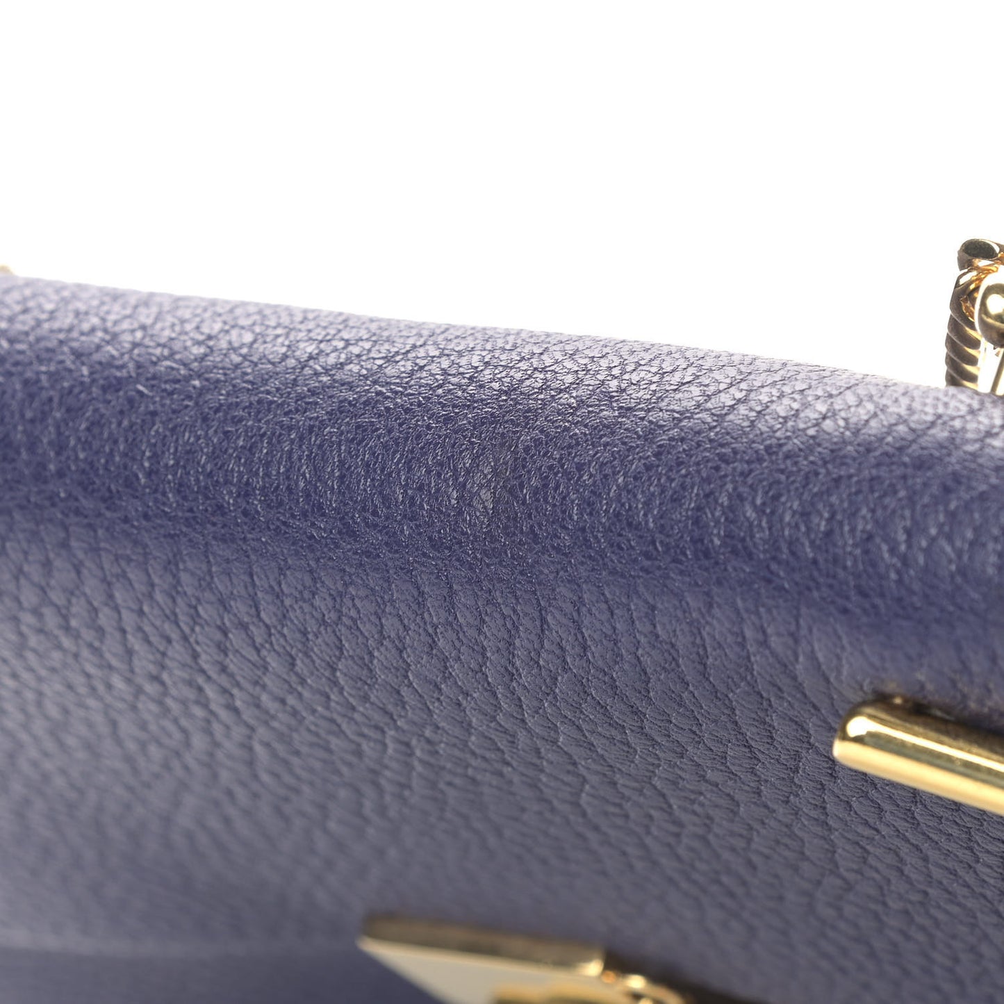 Grained Lambskin Drew Shoulder Bag Royal Navy