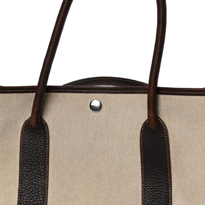 Hermes Buffle Sindhu Toile Garden Party 36 MM Tote Marron Fonce 10 of 36