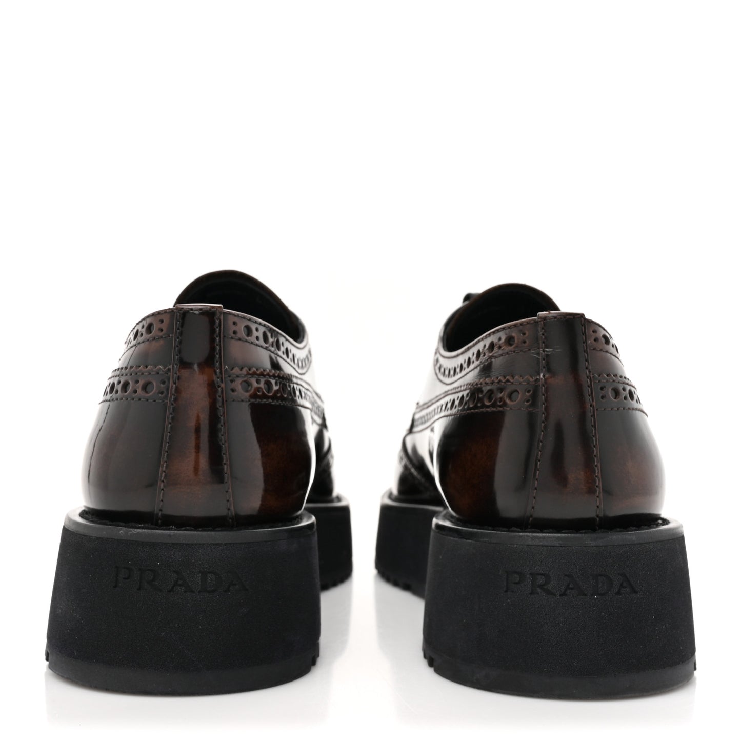 Spazzolato Fume Brogue Derby Loafers 40.5 Bruciato