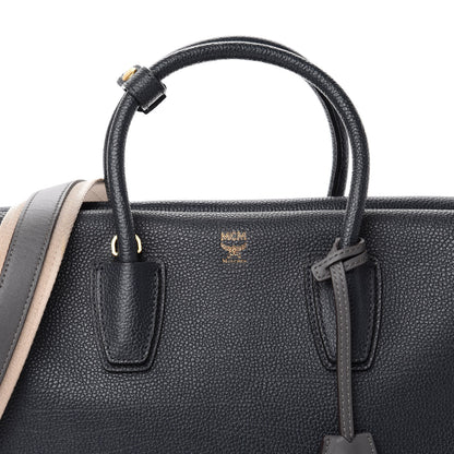 MCM Grained Calfskin Medium Milla Tote Phantom Grey 10 of 10
