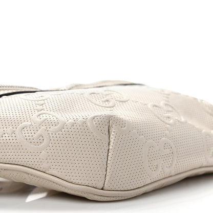Gucci Calfskin GG Tennis Embossed Belt Bag Mystic White 9 of 10