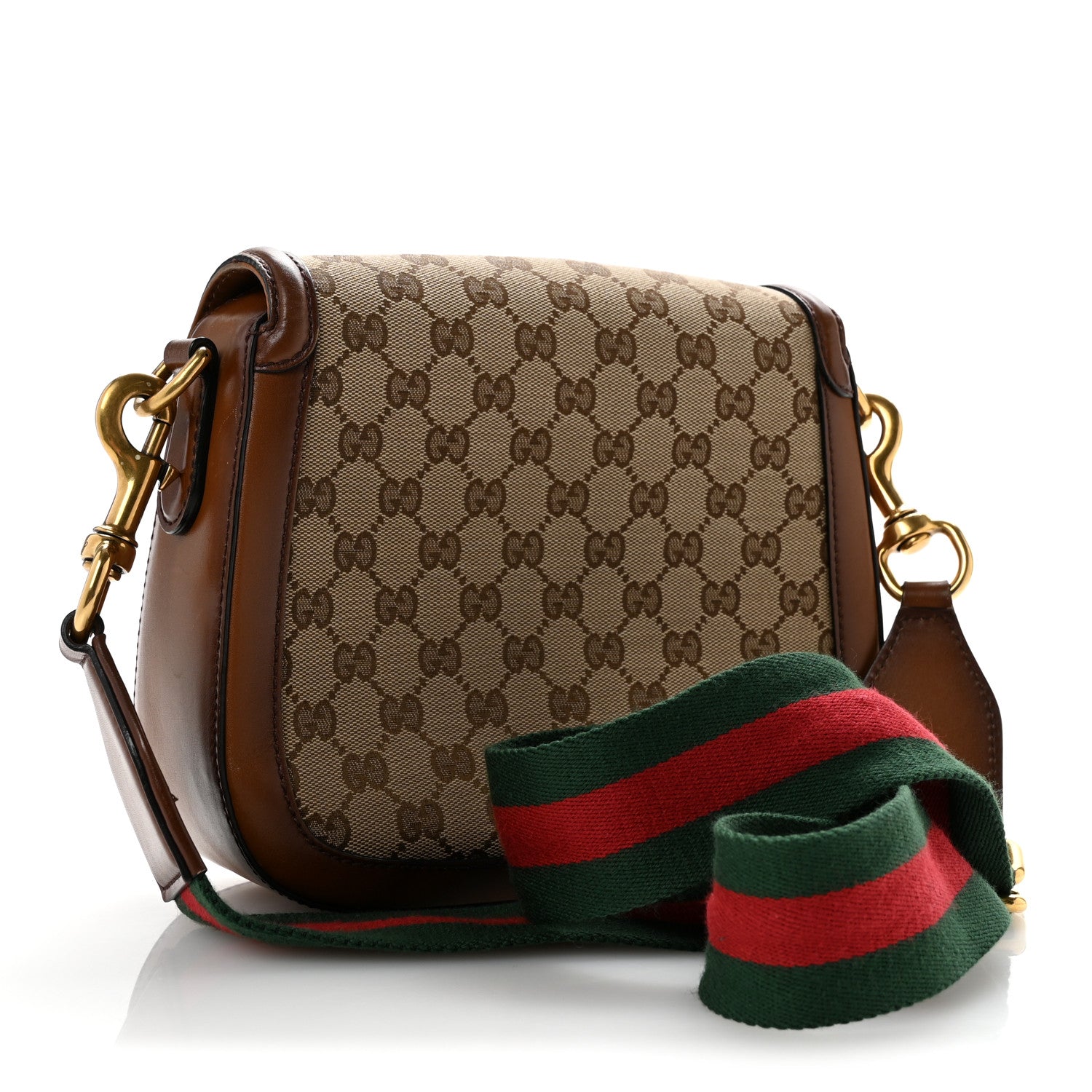 Gucci Monogram Medium Lady Web Shoulder Bag Beige Cuir 3 of 14