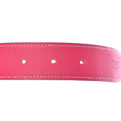 Hermes Epsom Swift 32mm Belt Strap 85 Rose Tyrien White 5 of 7