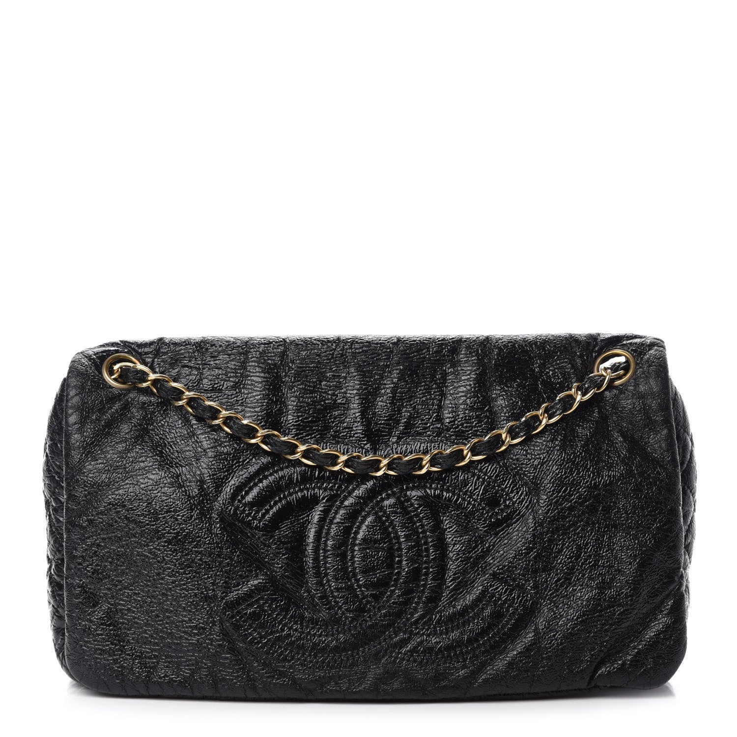 Chanel Vinyl Medium Rock and Chain Flap Black 1 of 10