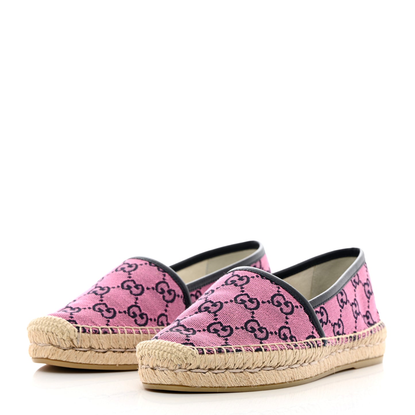 GG Monogram Multicolor Espadrilles 36 Pink Blue