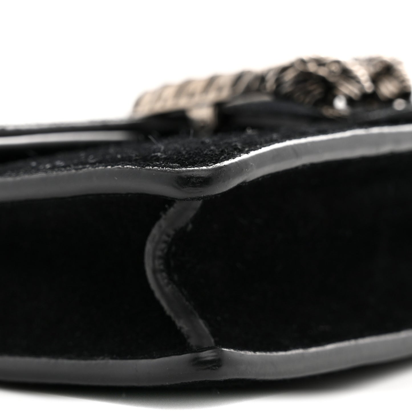 Suede Super Mini Dionysus Shoulder Bag Black