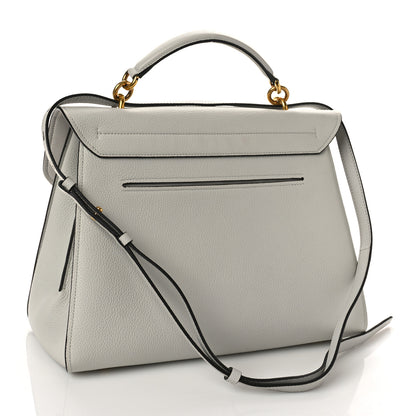 Salvatore Ferragamo Calfskin Medium Margot Top Handle Satchel Light Grey 3 of 8