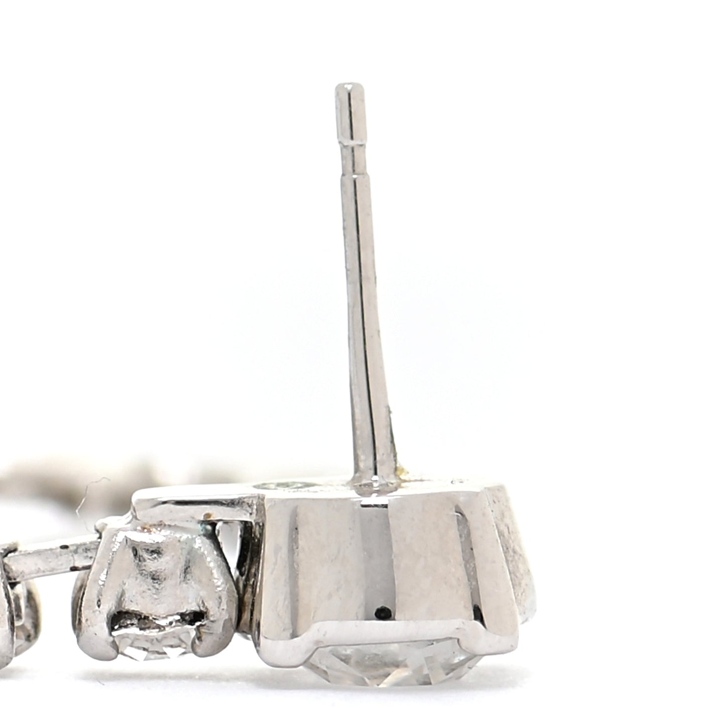 Crystal Starfall Drop Long CC Earrings Silver