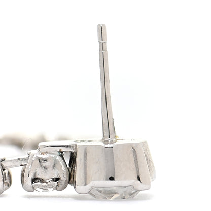 Chanel Crystal Starfall Drop Long CC Earrings Silver 6 of 7