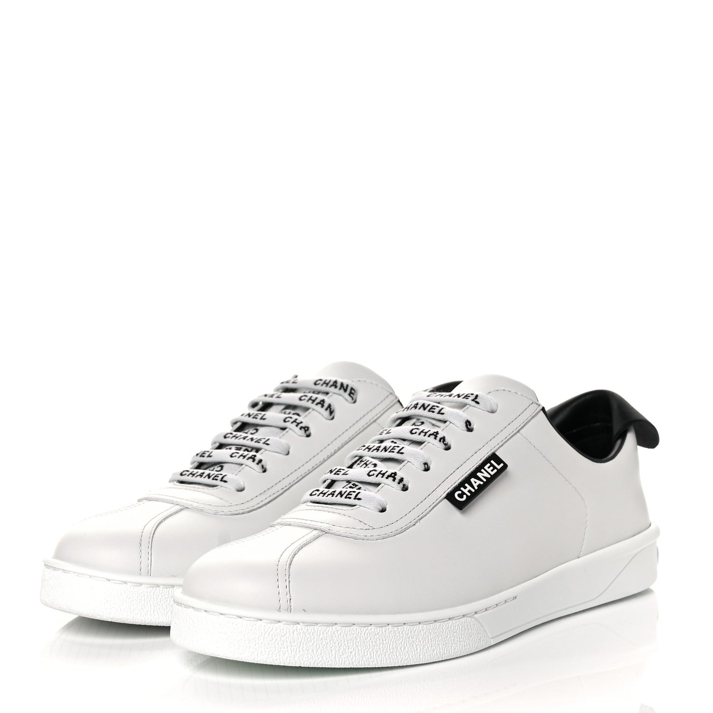 Calfskin CC Womens Sneakers 39.5 White