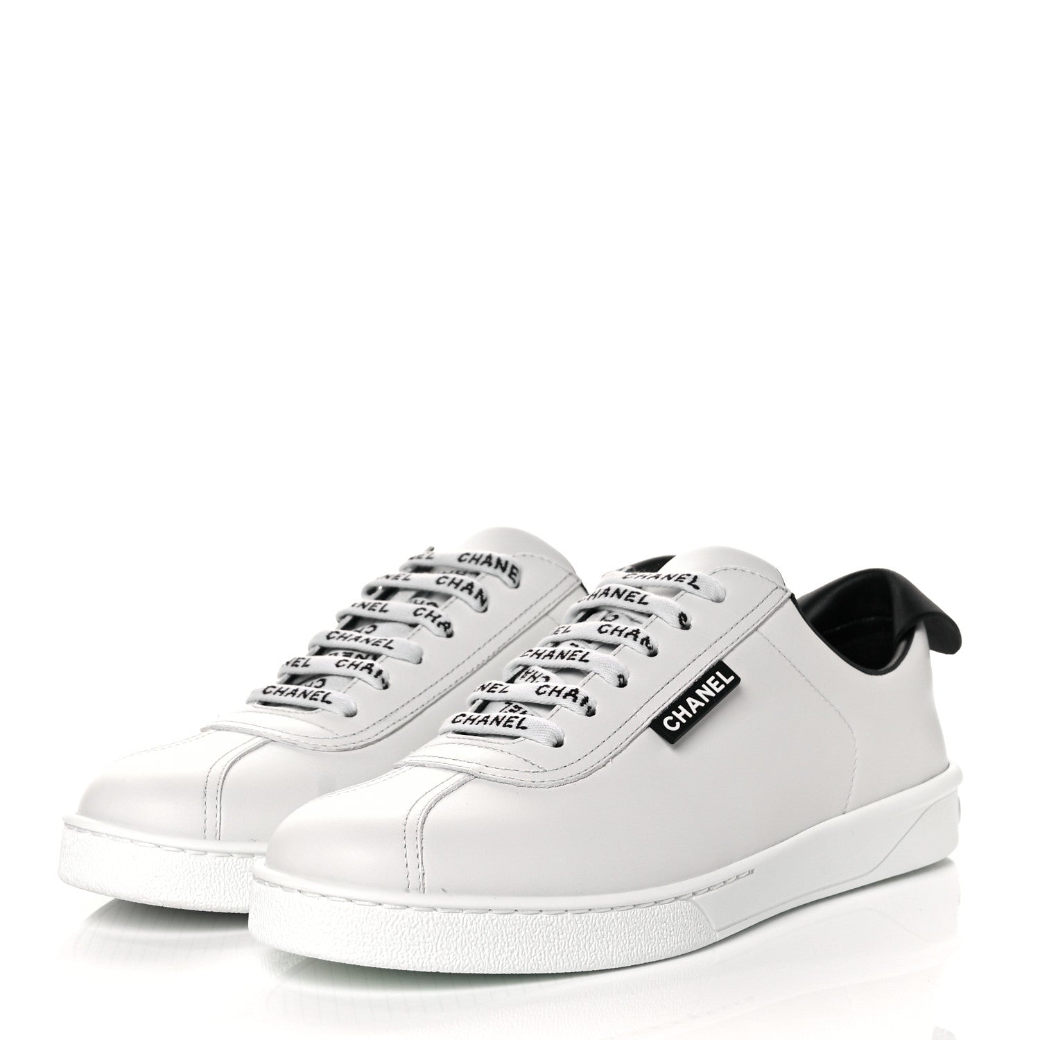 Chanel Calfskin CC Womens Sneakers 39.5 White 3 of 11