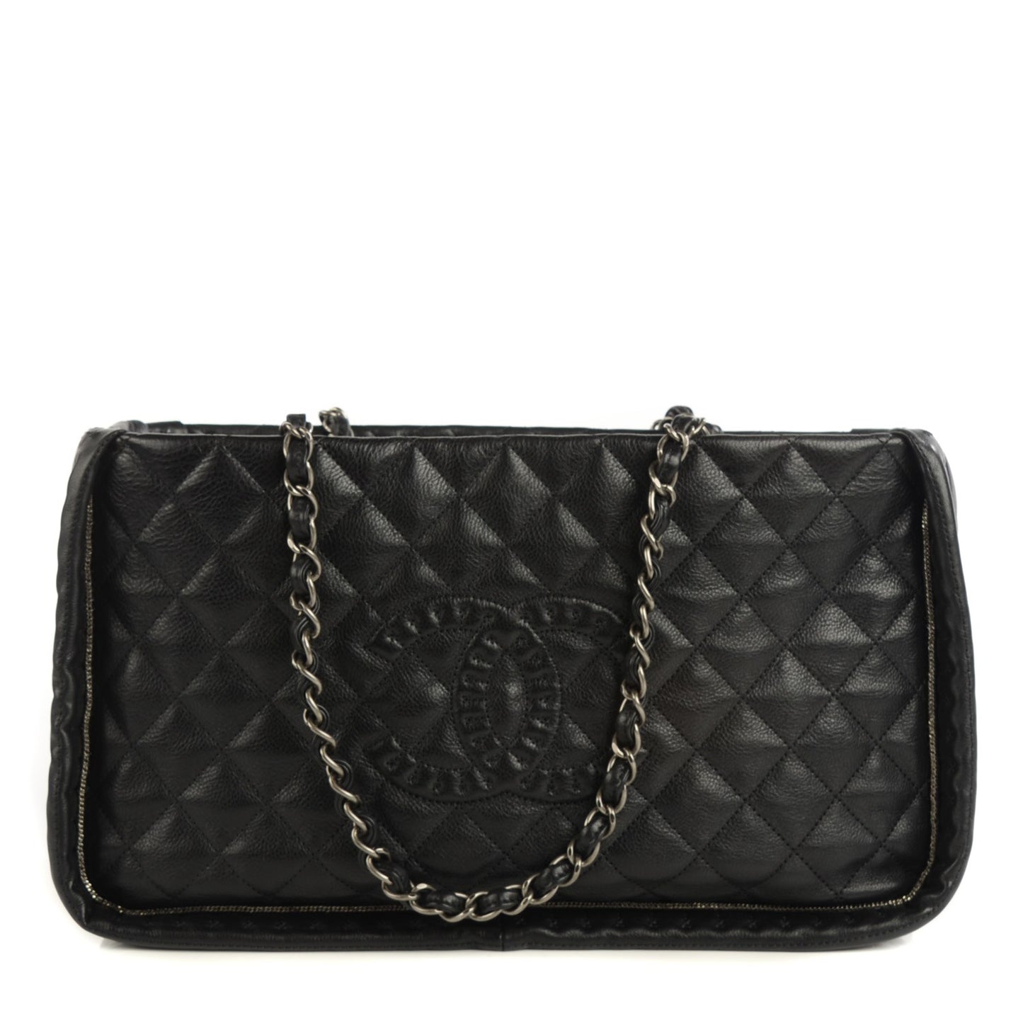 Calfskin Quilted Istanbul Small Tote Black