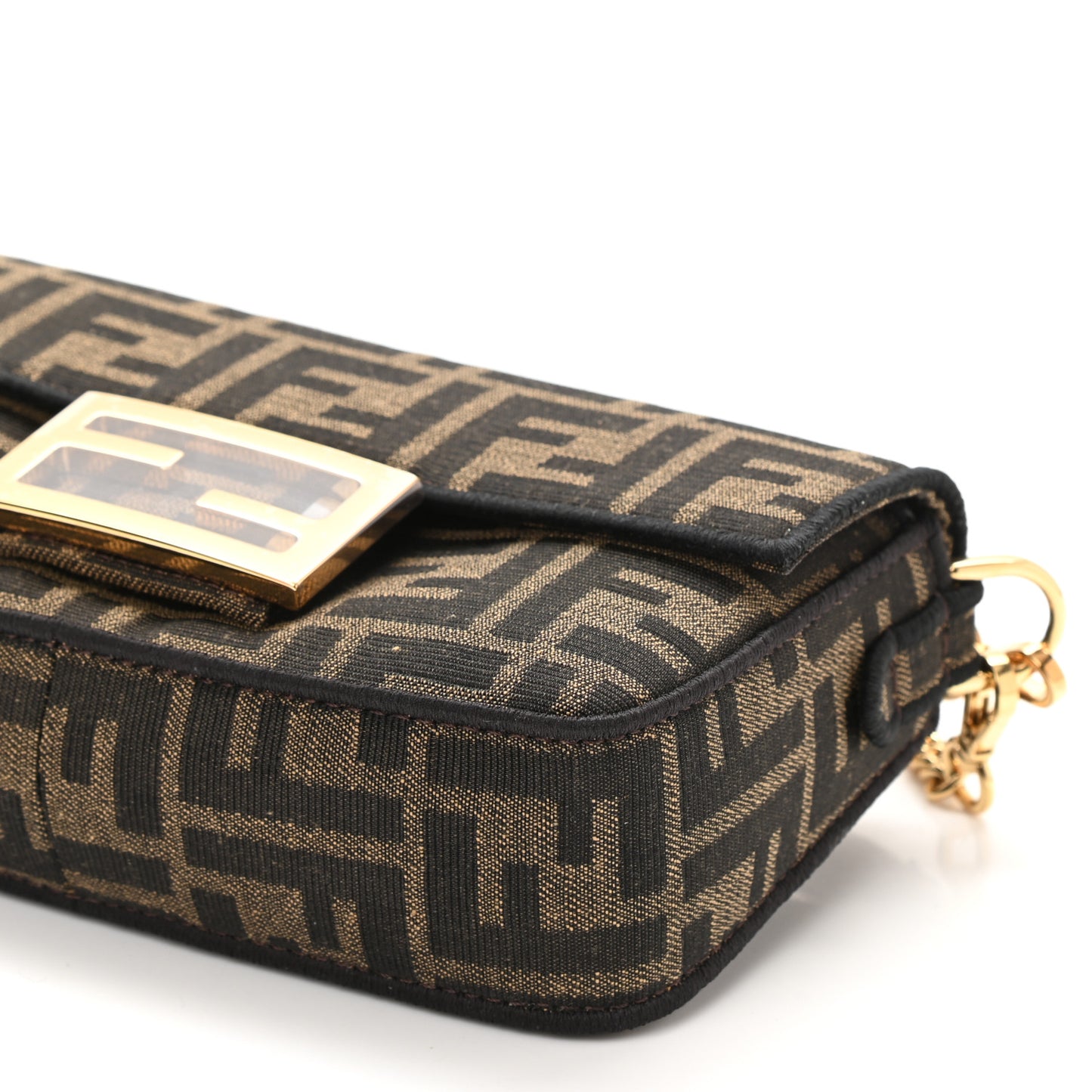Fabric Jacquard FF 1974 Mini Baguette Tobacco Moro Black