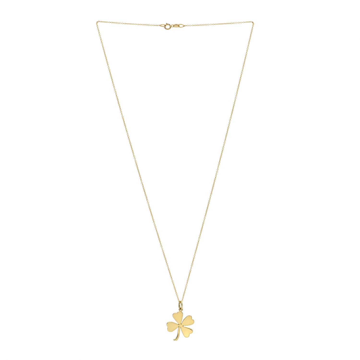 Jennifer Meyer 18K Yellow Gold Large Clover Pendant Necklace 3 of 6