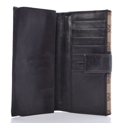 Gucci Monogram Web GG Reins Wallet Dark Brown 6 of 20