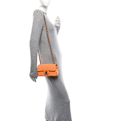 Chanel Lambskin Quilted Mini Rectangular Flap Orange 2 of 14
