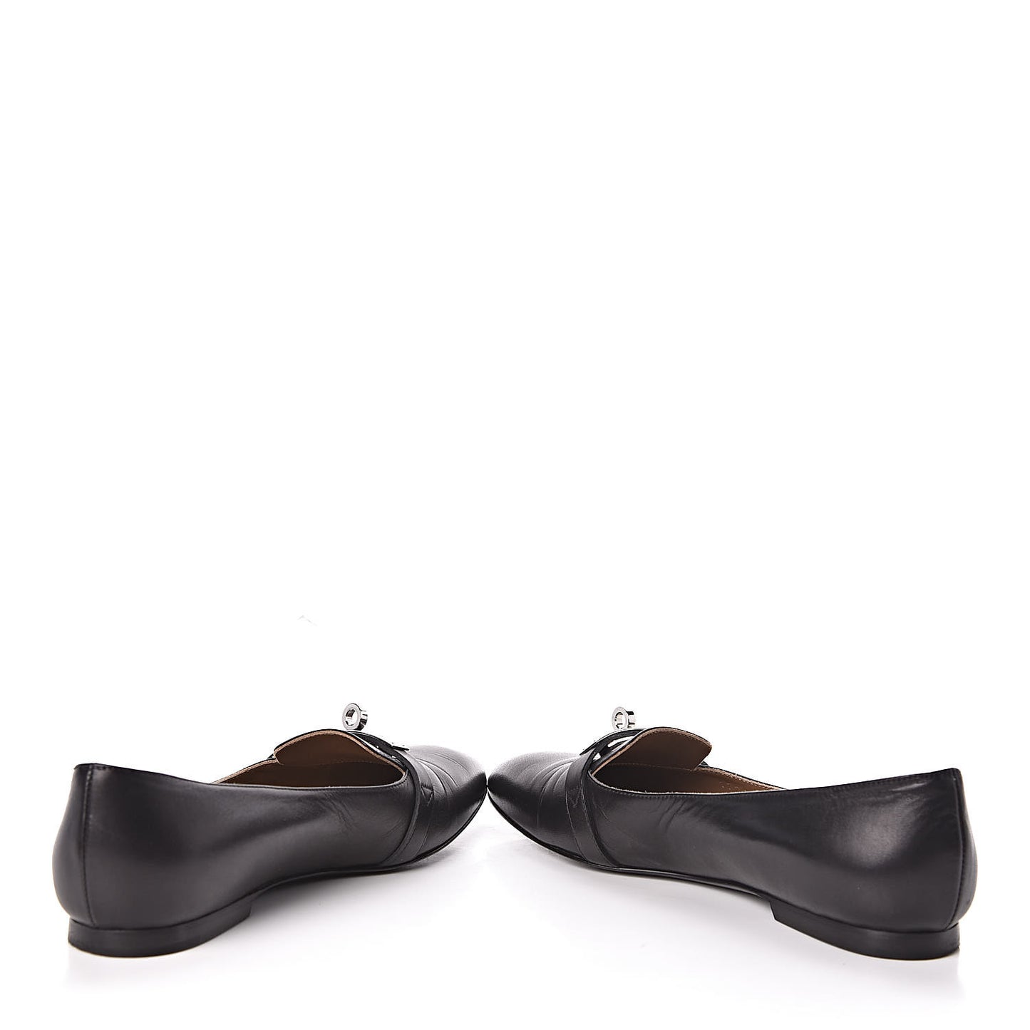 Calfskin Pegase Ballerina Flats 37 Black