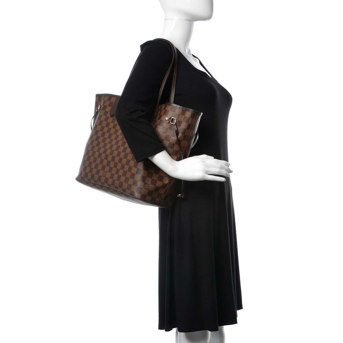 Damier Ebene Neo Neverfull MM Rose Ballerine