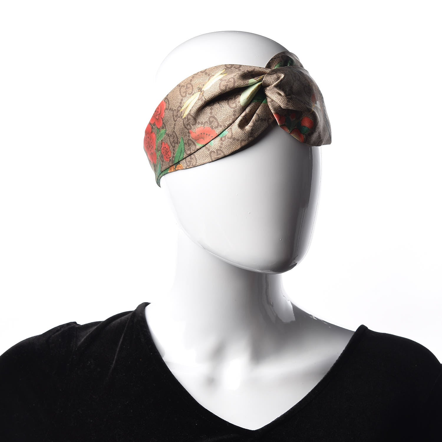 Gucci Silk Monogram Tian Print Headband 2 of 5