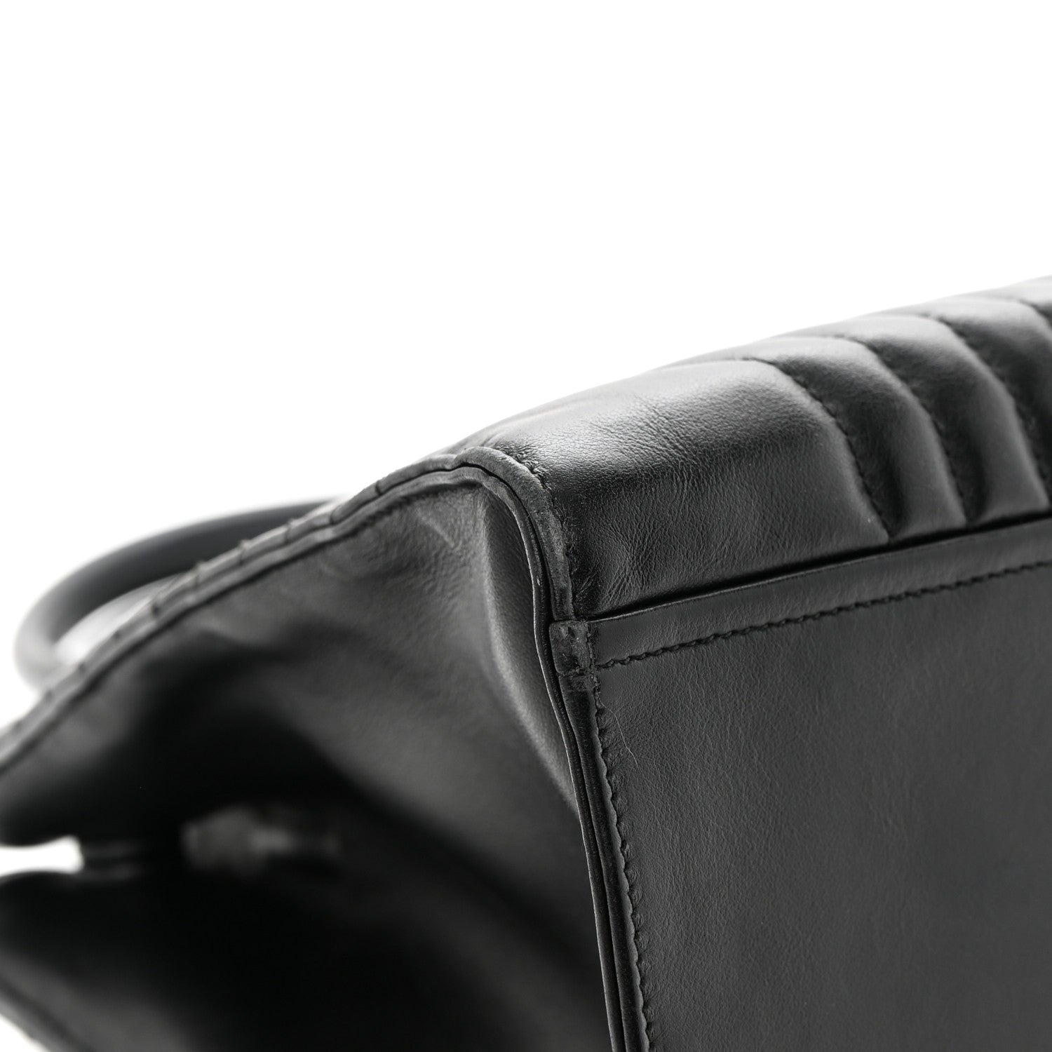 Prada Soft Calfskin Impunture Diagramme Tote Black 11 of 17