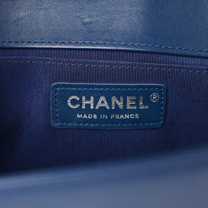 Chanel Lambskin Quilted Medium Boy Flap Blue 6 of 12