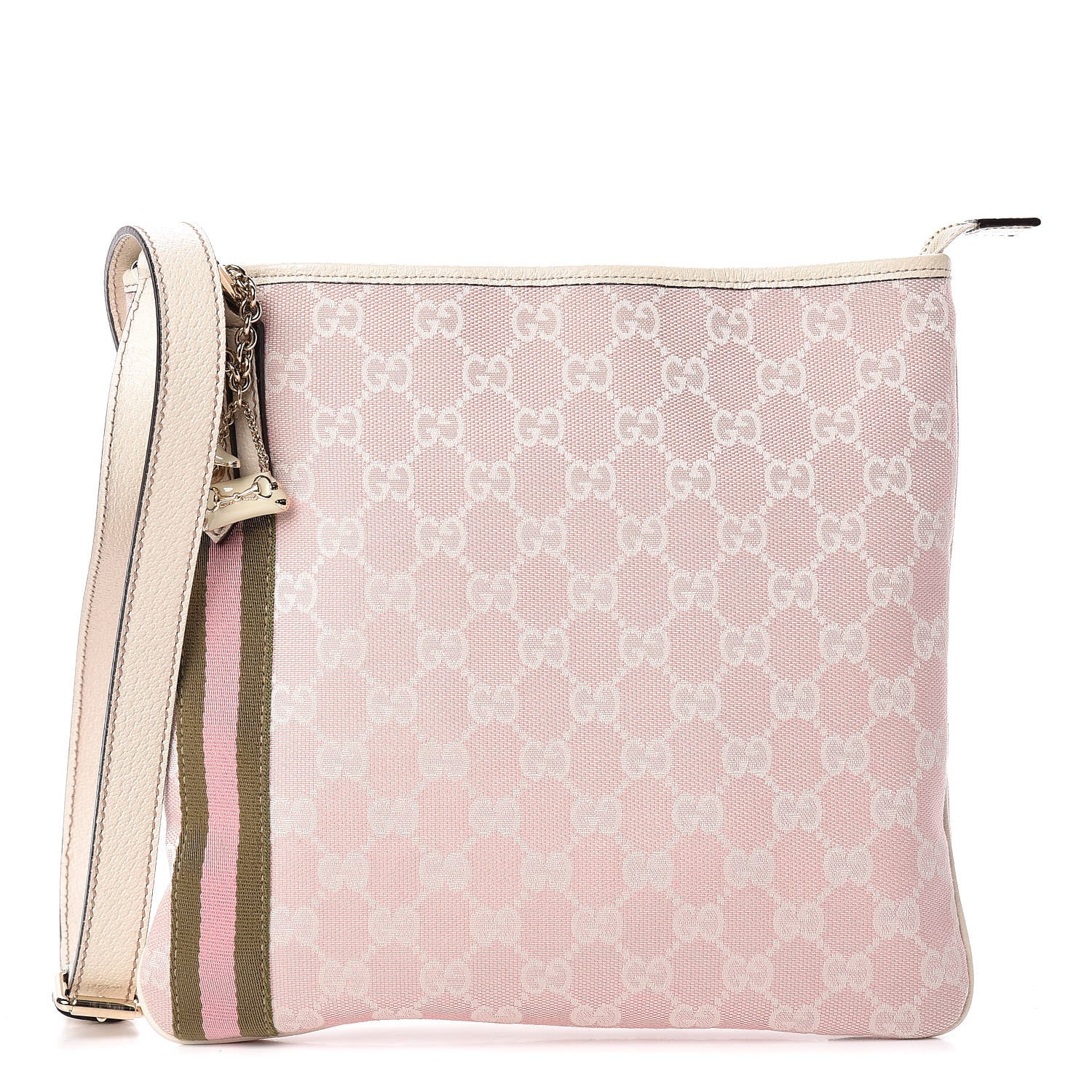 Gucci Monogram Web Jolicoeur Charms Messenger Pink 1 of 10