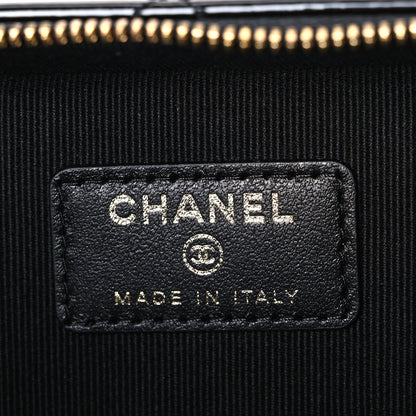 Chanel Patent Quilted Top Handle Vanity Case Black 5 of 9