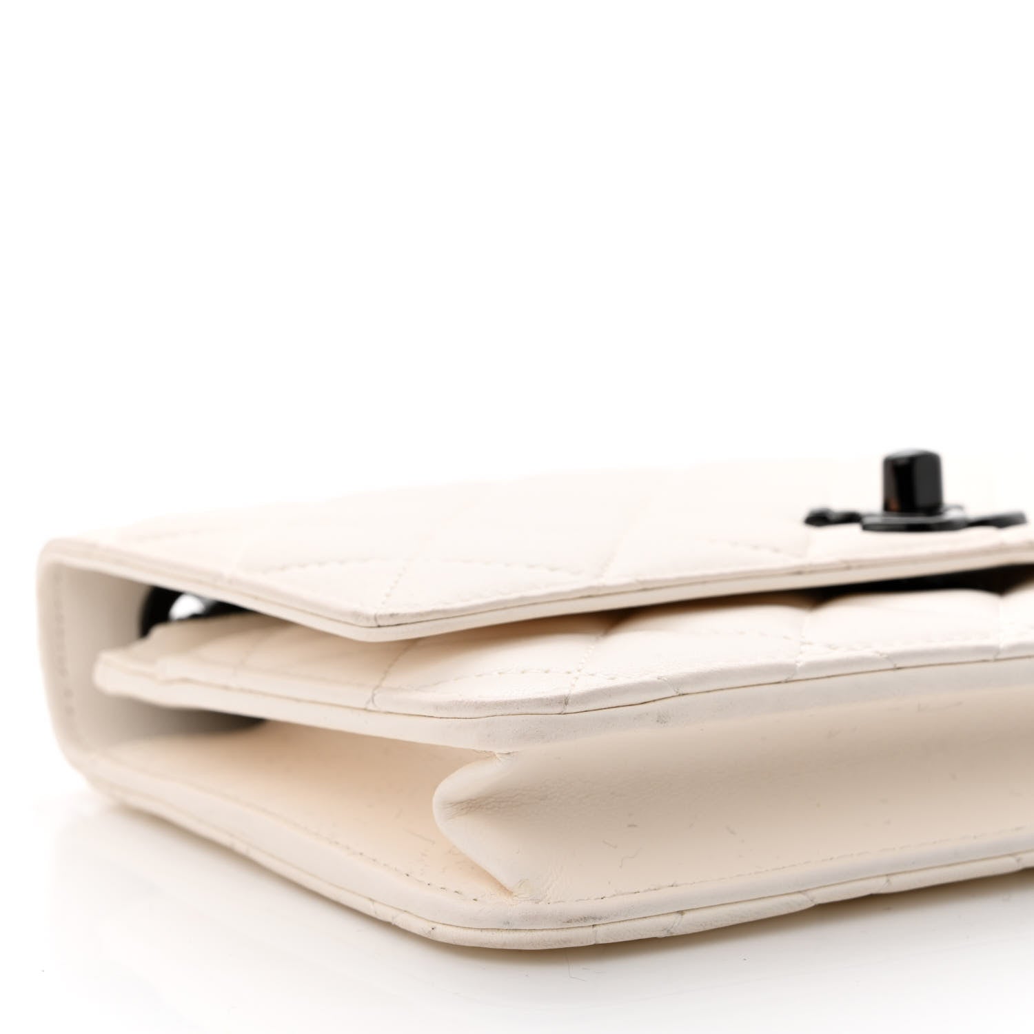 Chanel Lambskin Quilted Trendy CC Wallet On Chain WOC White 10 of 13