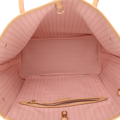 Louis Vuitton Damier Azur Neo Neverfull MM Rose Ballerine 6 of 9