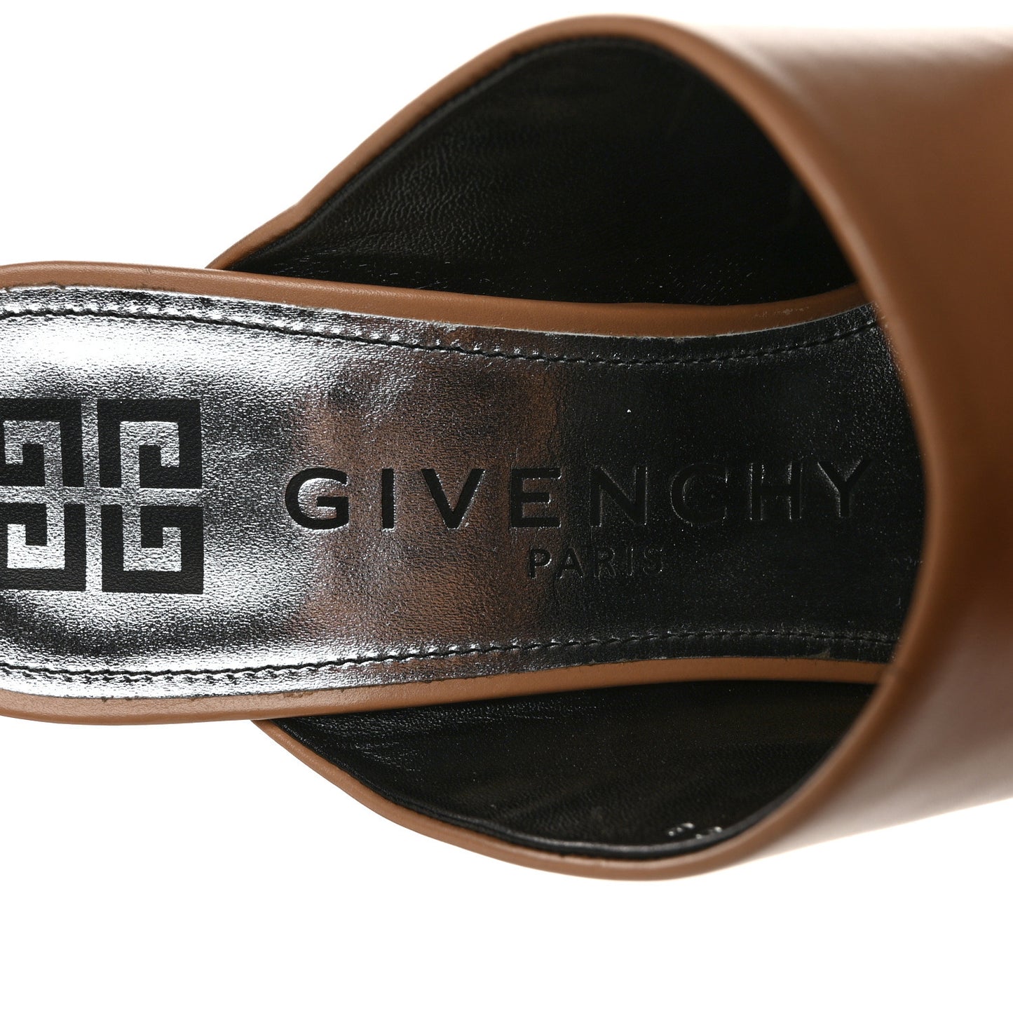 Smooth Calfskin 4G Logo Triangle Mules 40 Beige