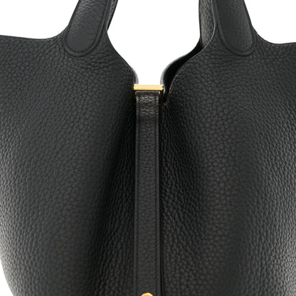 Hermes Taurillon Clemence Picotin Lock 22 MM Black 8 of 11