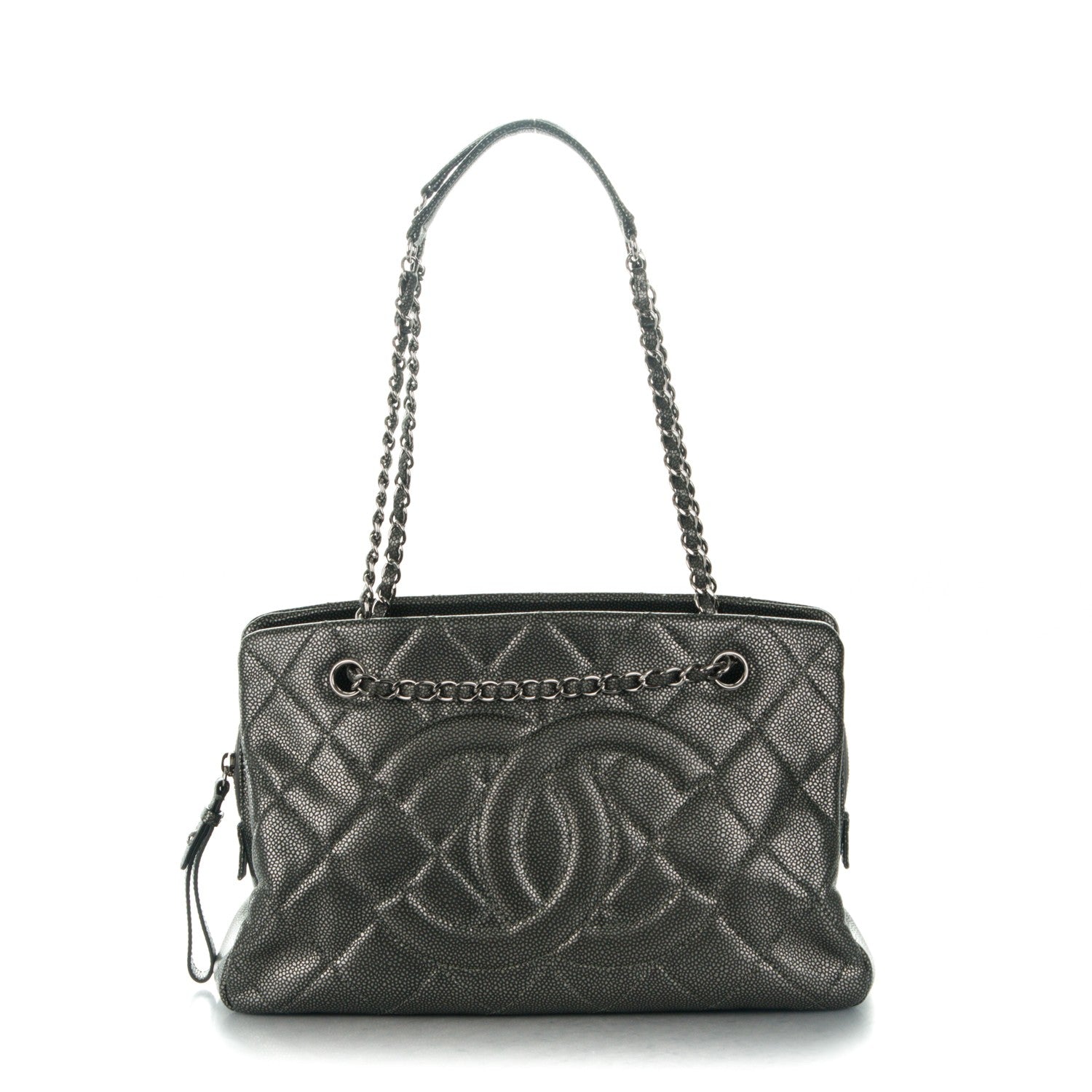 Chanel Caviar Quilted Timeless CC Tote Dark Silver 1 of 7