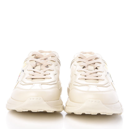 Gucci Calfskin Interlocking G Logo Mens Rhyton Sneakers 6 Ivory 2 of 10