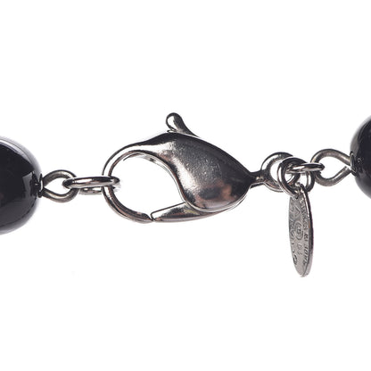 Chanel Ruthenium Beaded CC Long Necklace Black 5 of 5