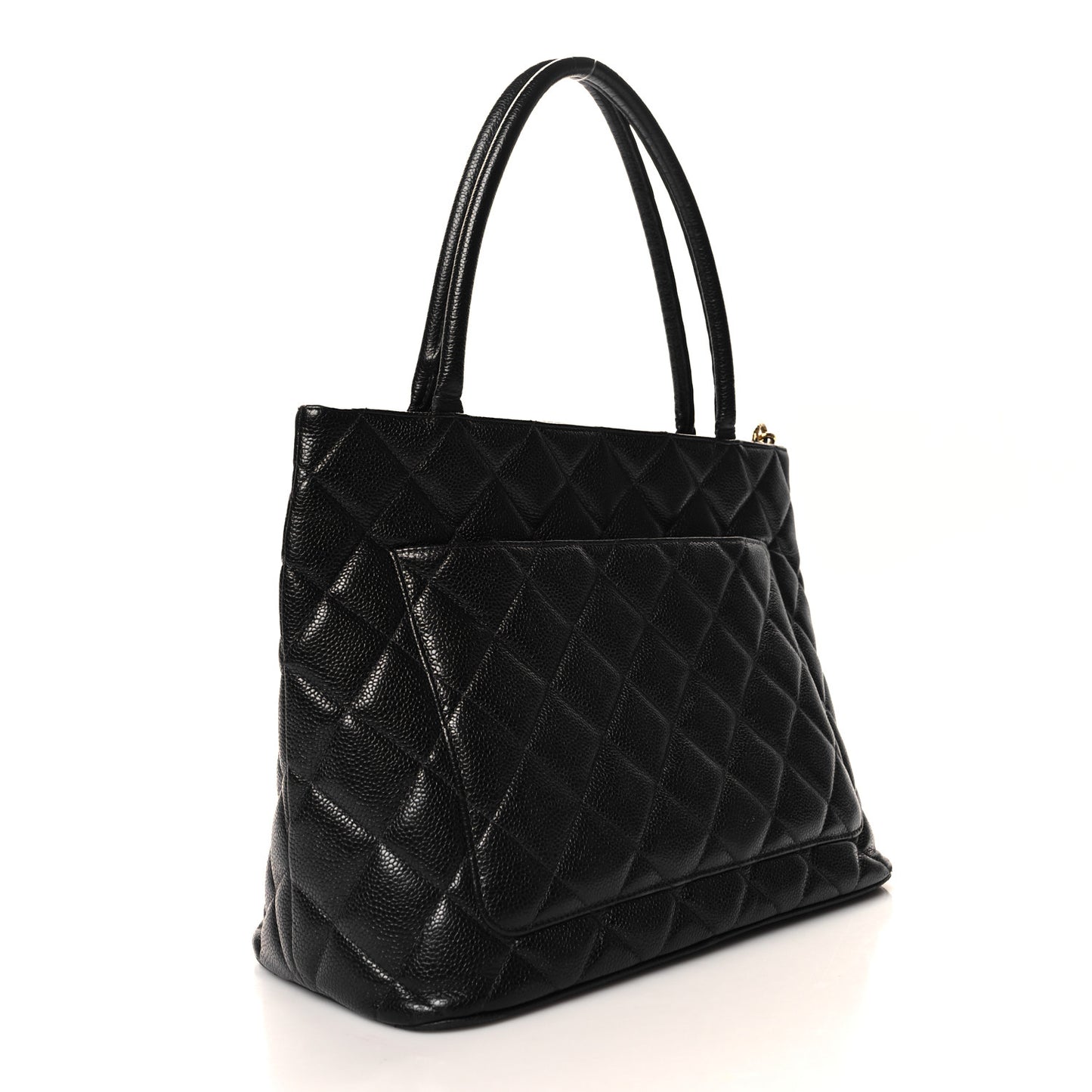 Caviar Quilted Medallion Tote Black
