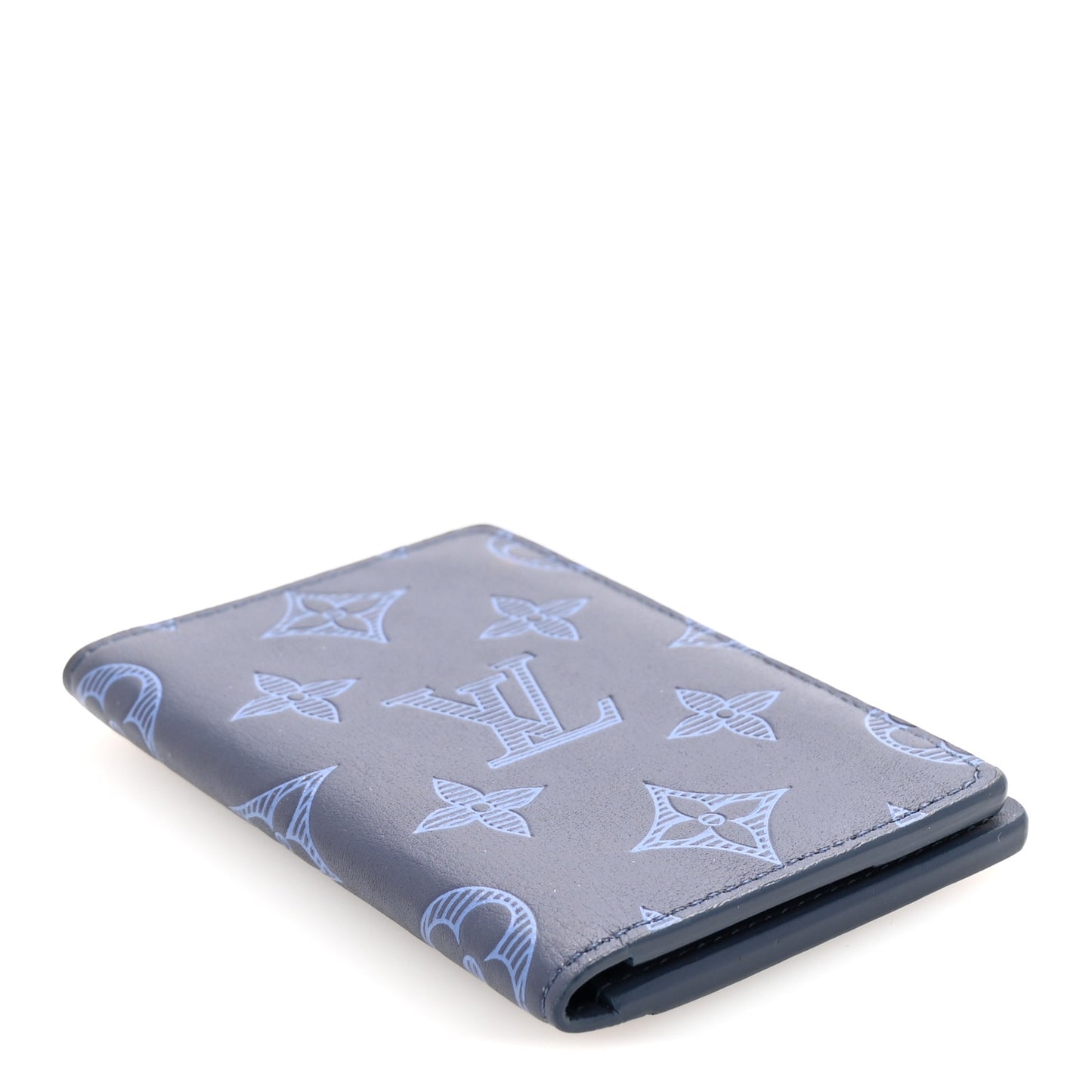 Calfskin Monogram Shadow Pocket Organizer Blue