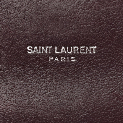 Saint Laurent Sheepskin Matelasse Chevron Monogram Medium College Bag Amaranto 6 of 10