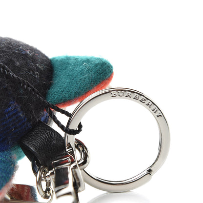 Burberry Cashmere Studded Dave The Fox Bag Charm Navy Multicolor 3 of 3