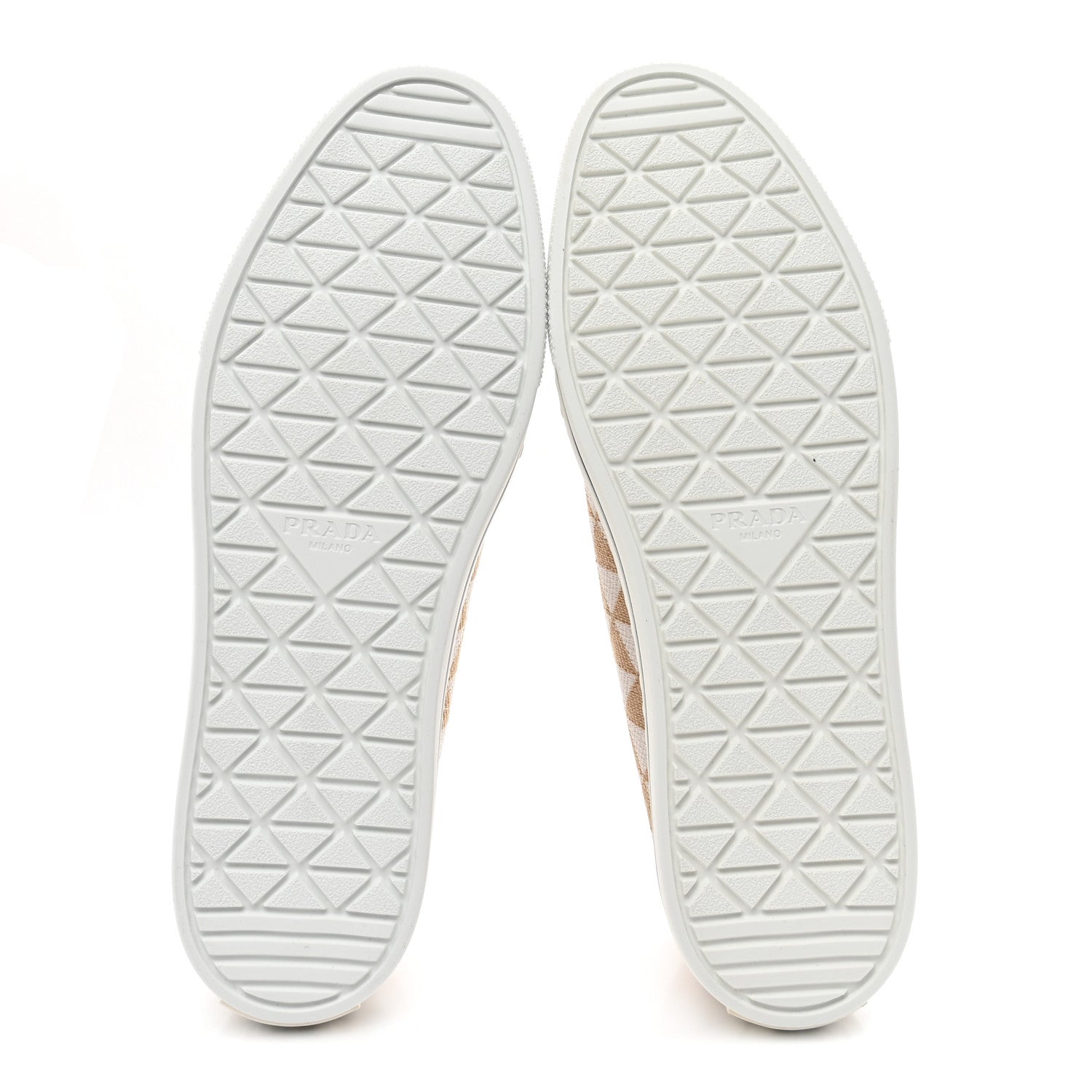 Prada Jacquard Trianglolo Symbole Embroidered Metal Triangle Logo Slip On Sneakers 38 Corda Talco 6 of 10