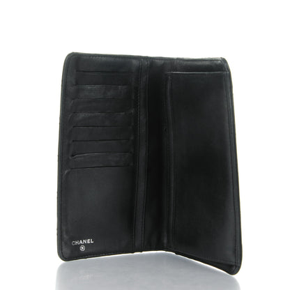 Chanel Lambskin Quilted Yen Wallet Black 5 of 9