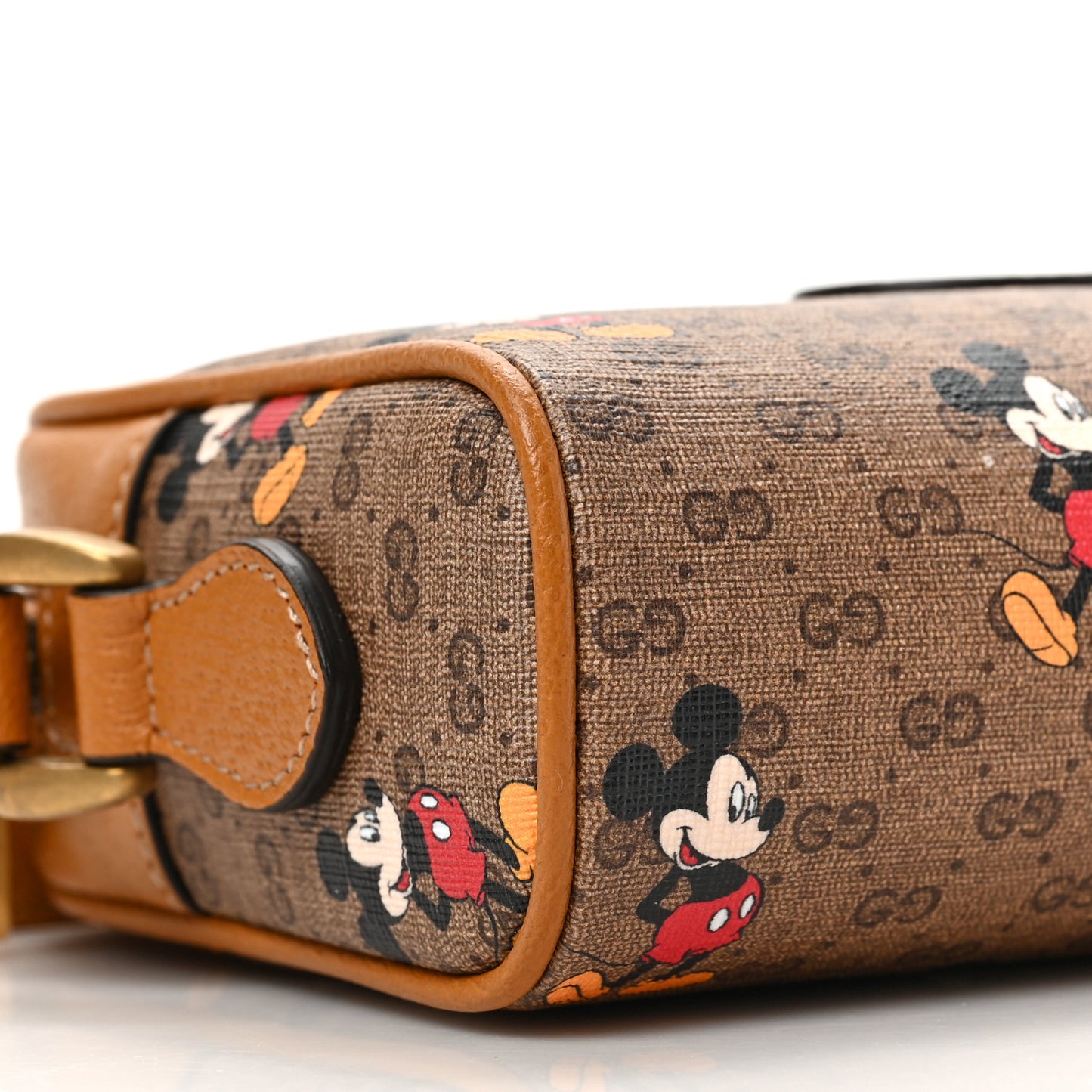 X DISNEY Mini Vintage GG Supreme Monogram Mickey Mouse Shoulder Bag Beige Vintage Sun Oil