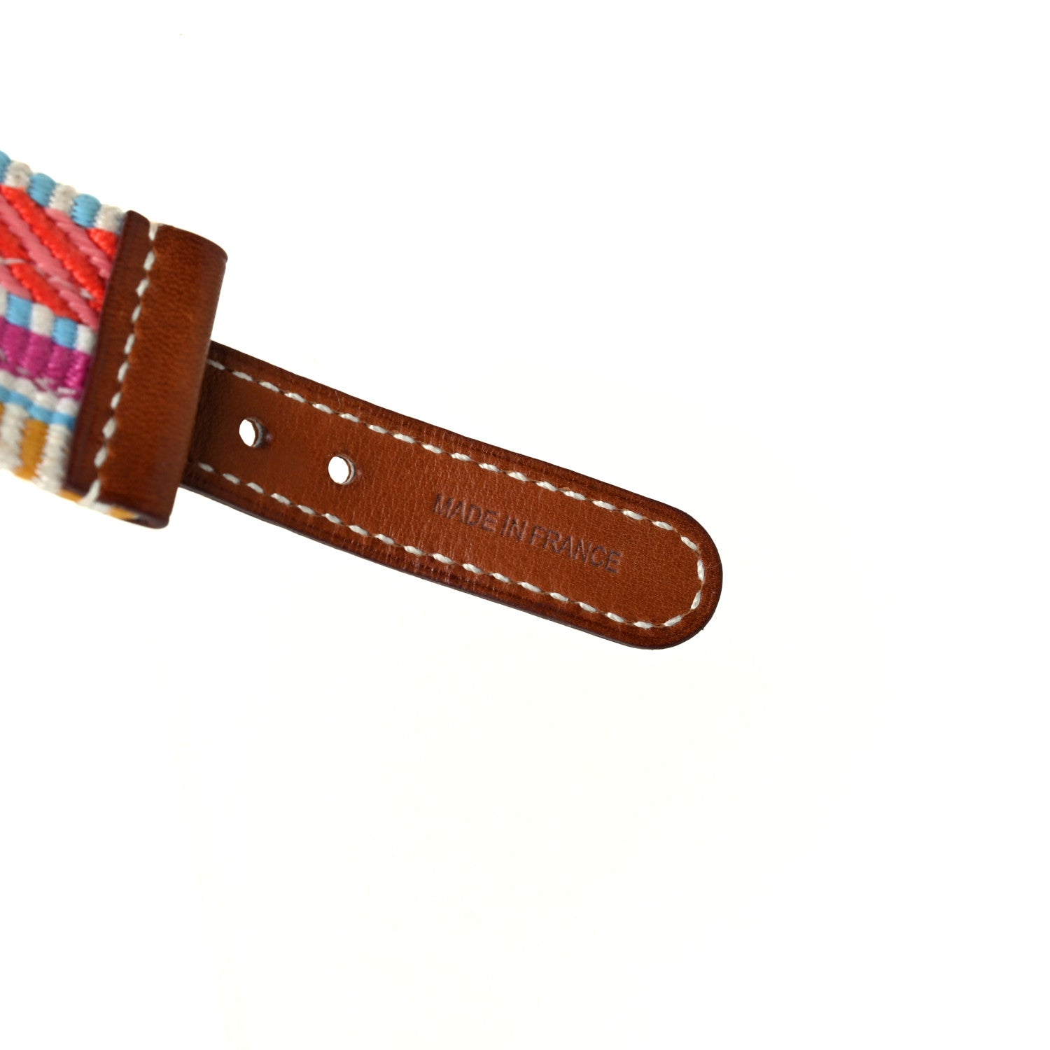 Hermes Toile Barenia Rivale Cavale Bracelet T3 Magnolia Capucine 5 of 5