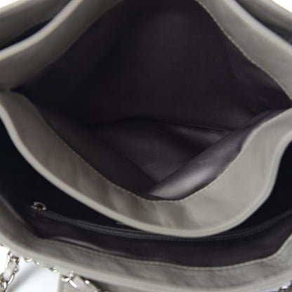 Chanel Lambskin Quilted Mademoiselle Accordion Tote Grey 12 of 14