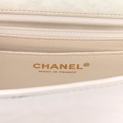 Chanel Iridescent Calfskin Embossed 2.55 Reissue Mini Flap White 6 of 17