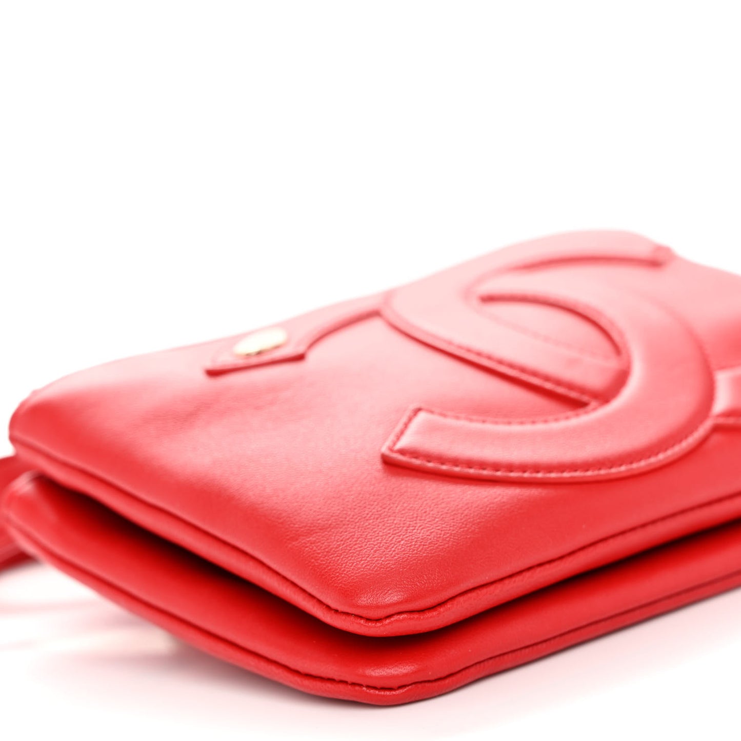 Lambskin CC Mania Waist Belt Bag Red