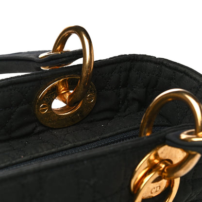 Christian Dior Nylon Cannage Medium Lady Dior Black 15 of 22