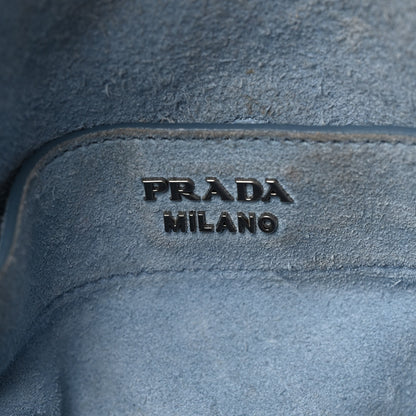 Prada Glace Calfskin Etiquette Shopping Bag Black Astrale 6 of 10