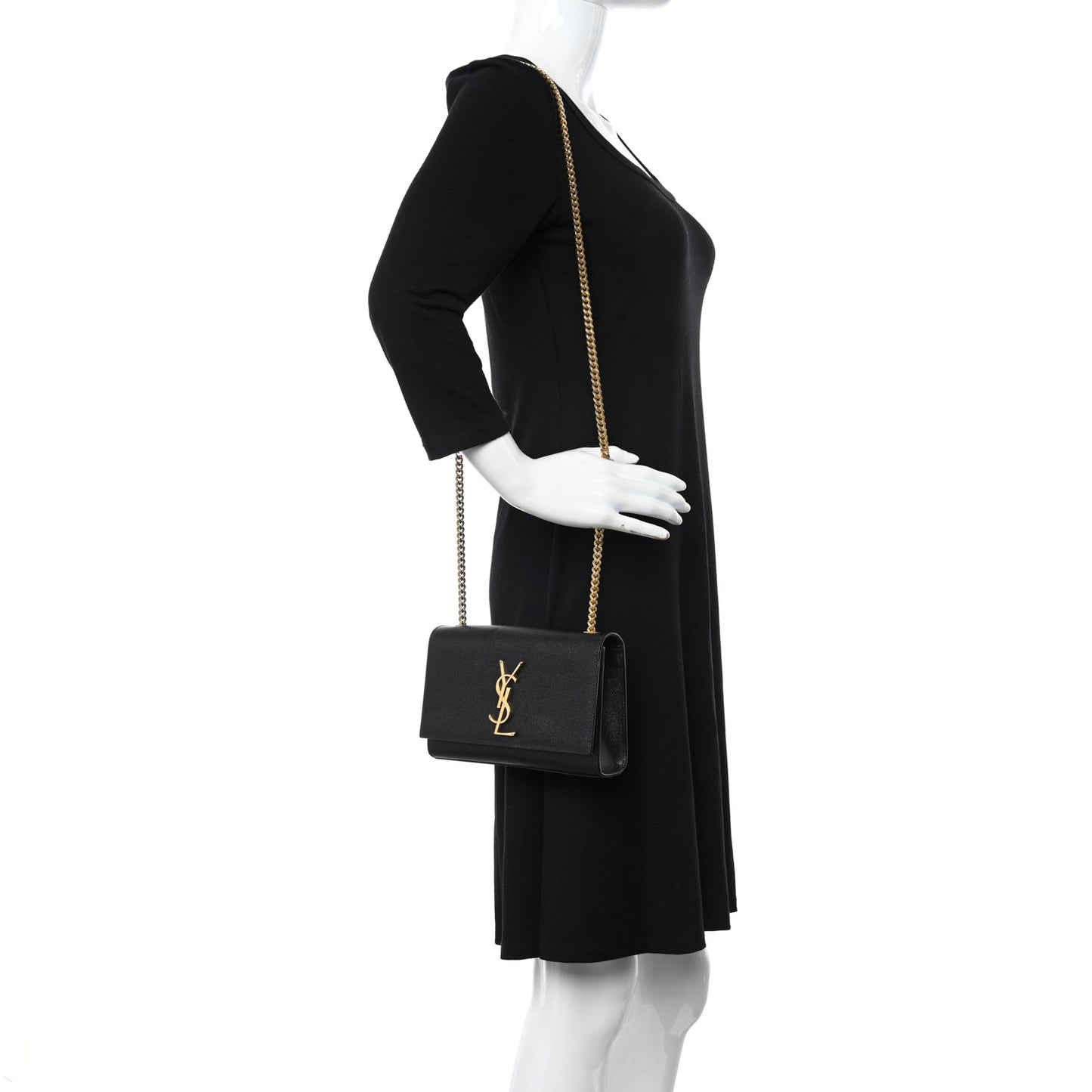 Grain De Poudre Small Monogram Kate Satchel Black